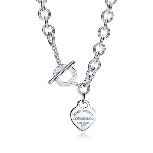 Tiffany Return to Tiffany Heart Tag Toggle Necklace in Silver