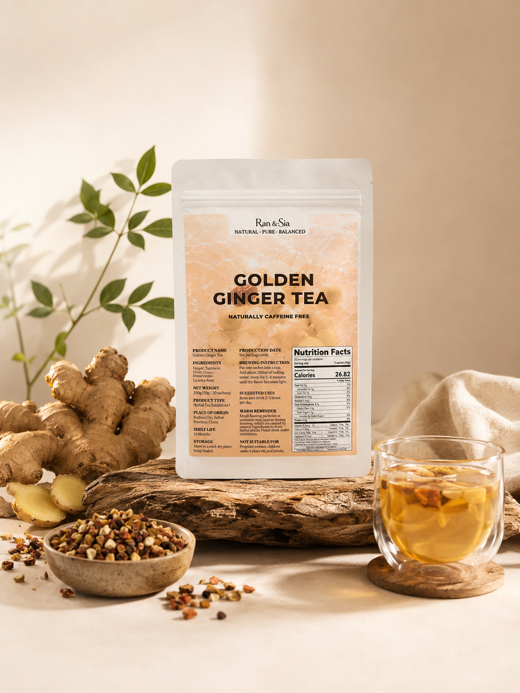 Tea Forte Golden Ginger Tea (Same Flavor)