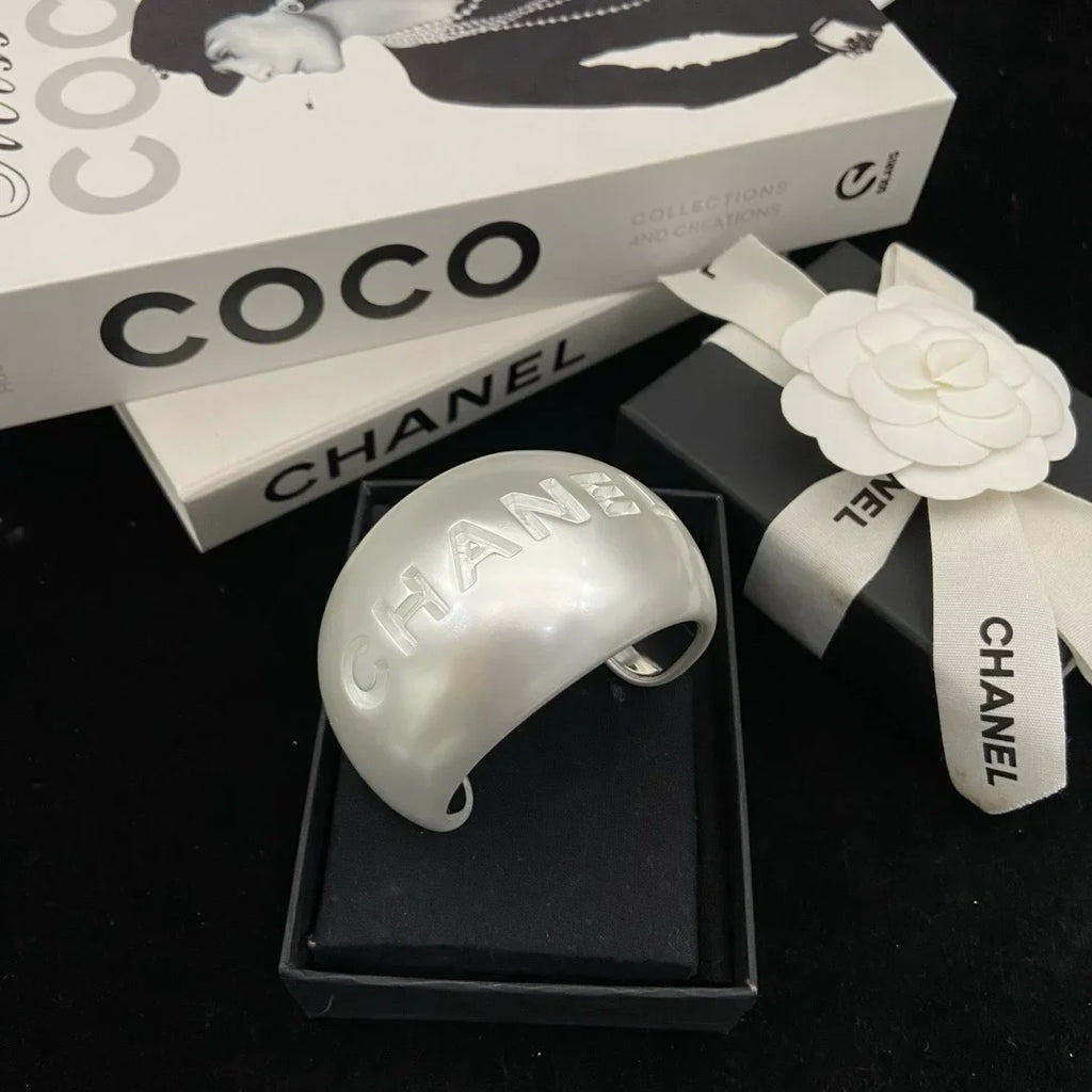 Chanel White Bangle