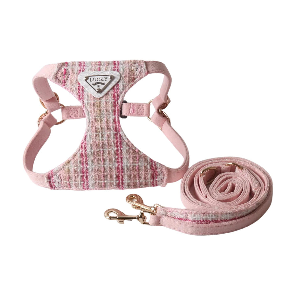 Chanel Pet Chest and Back Harness Leash Set