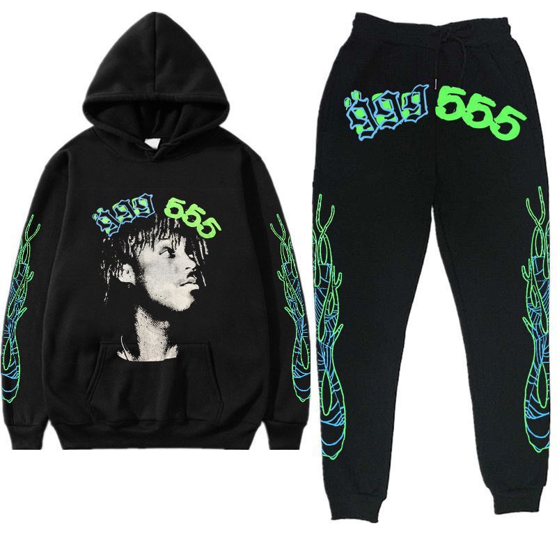 Hip Hop Spider Hoodie Set