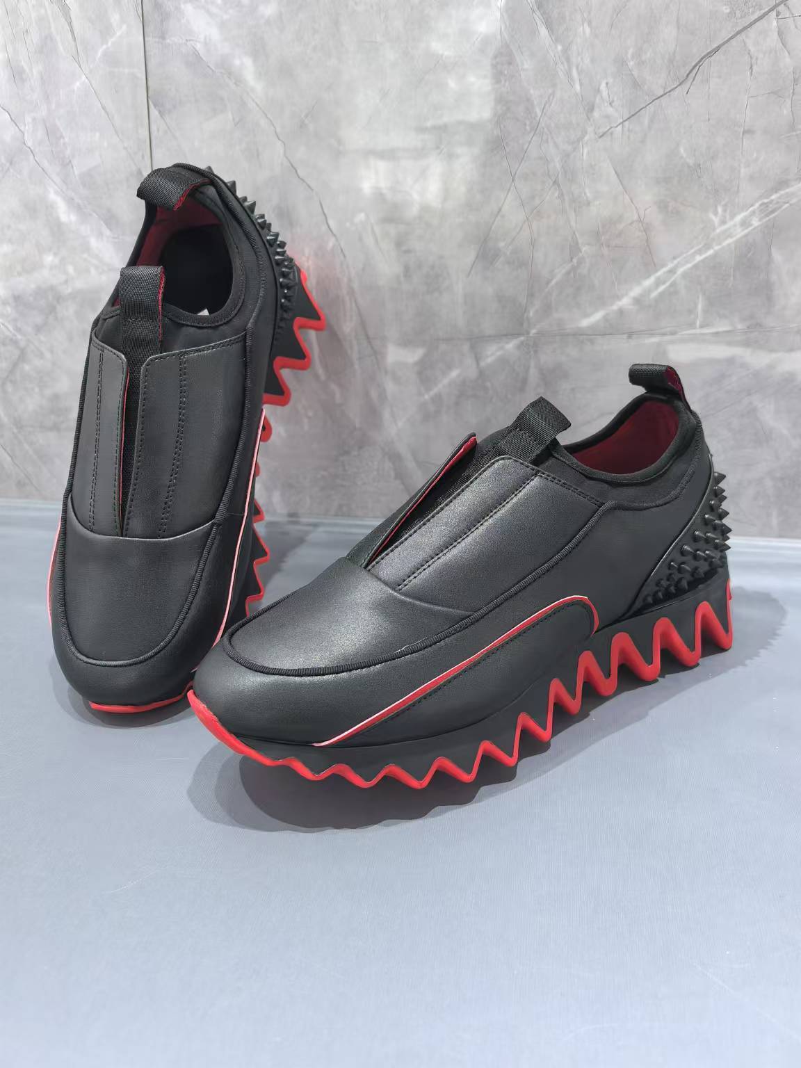 Christian Louboutin Loubishark Calfskin Sneakers
