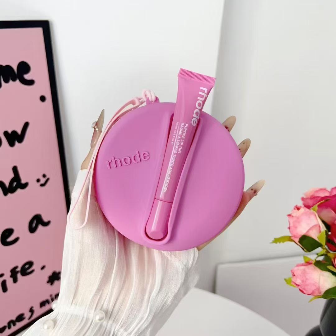 Rhode Round Shape Case Bag with Lip Balm
