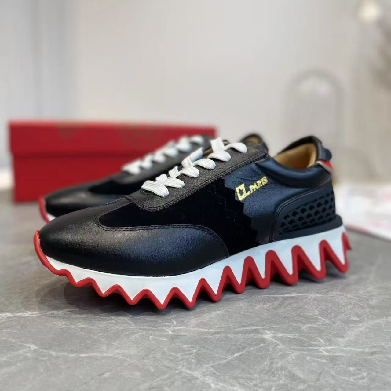 Christian Louboutin Loubishark Calfskin Sneakers