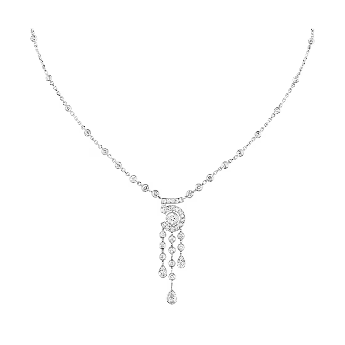 Lux Chanel Eternal N°5 Necklace Diamonds