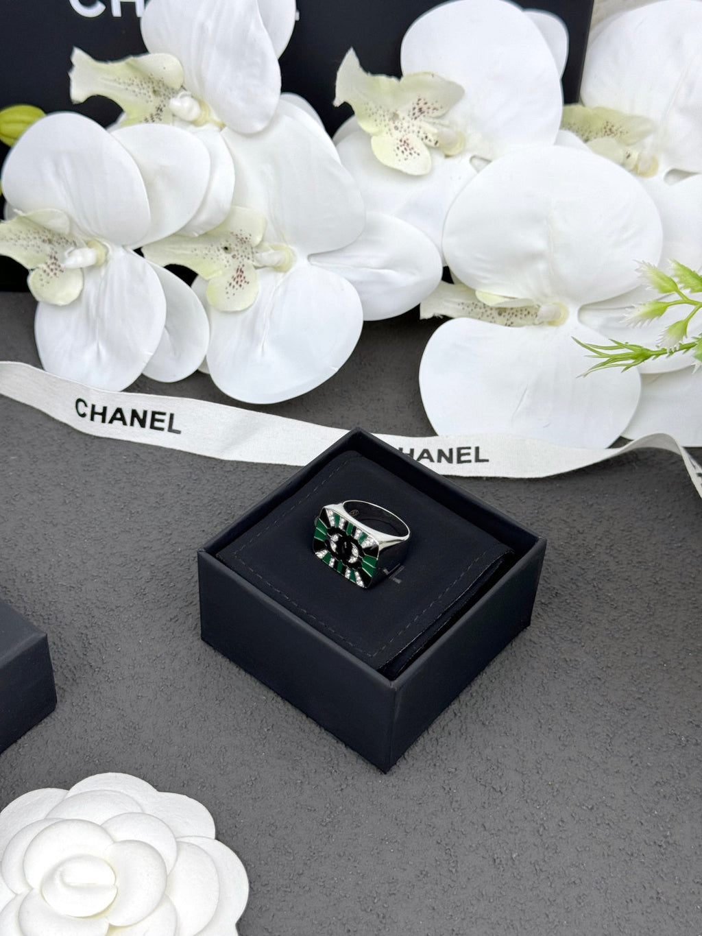 Chanel Green Ring