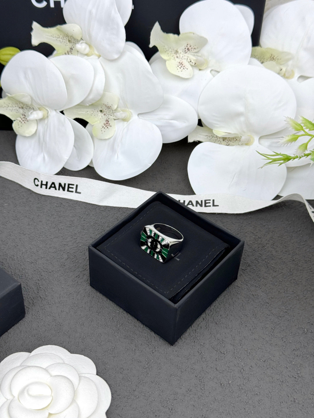 Chanel Green Ring
