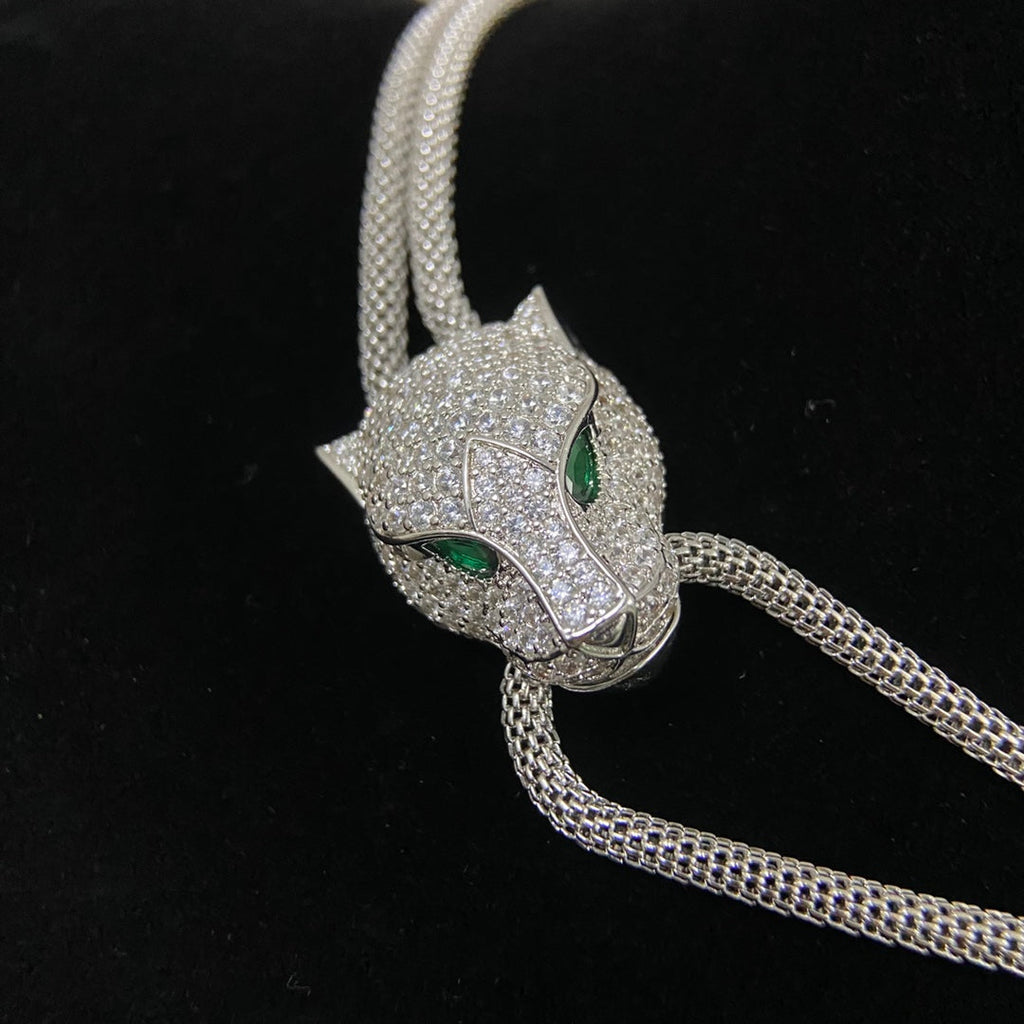 Cartier Panther Head Diamond Necklace