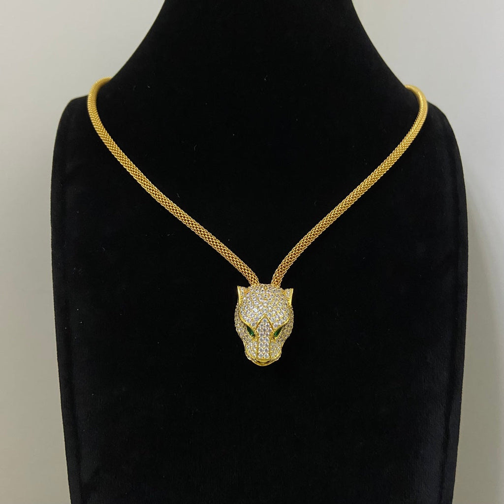 Cartier Panther Head Diamond Necklace