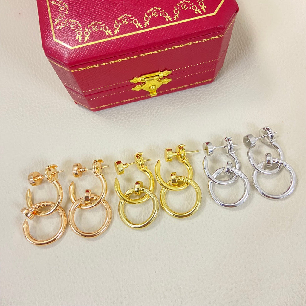 Cartier Juste un Clou Three Dangle Earrings