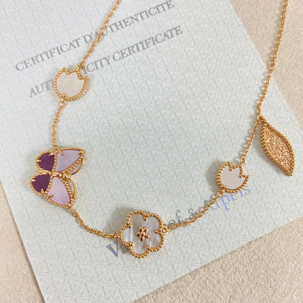 VCA Butterfly Flower Necklace