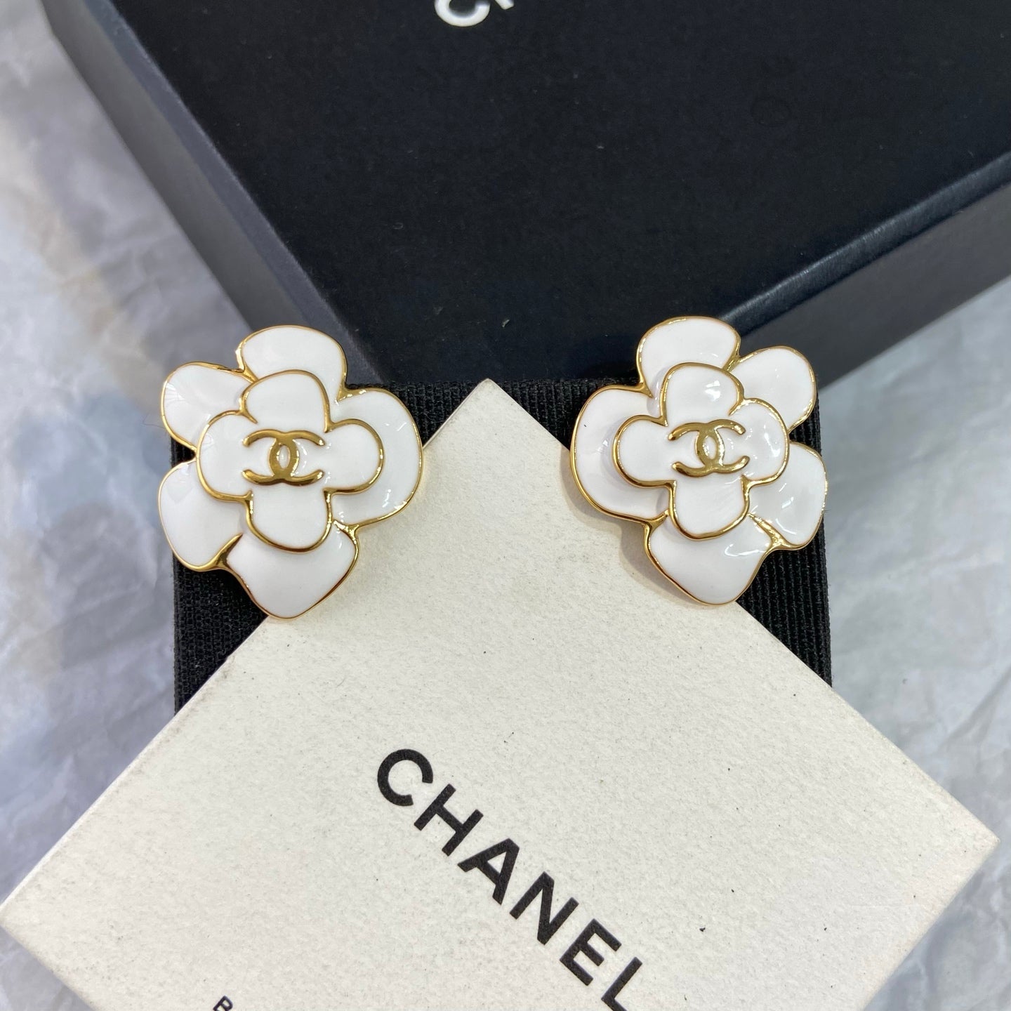 Chanel Camellia Earrings