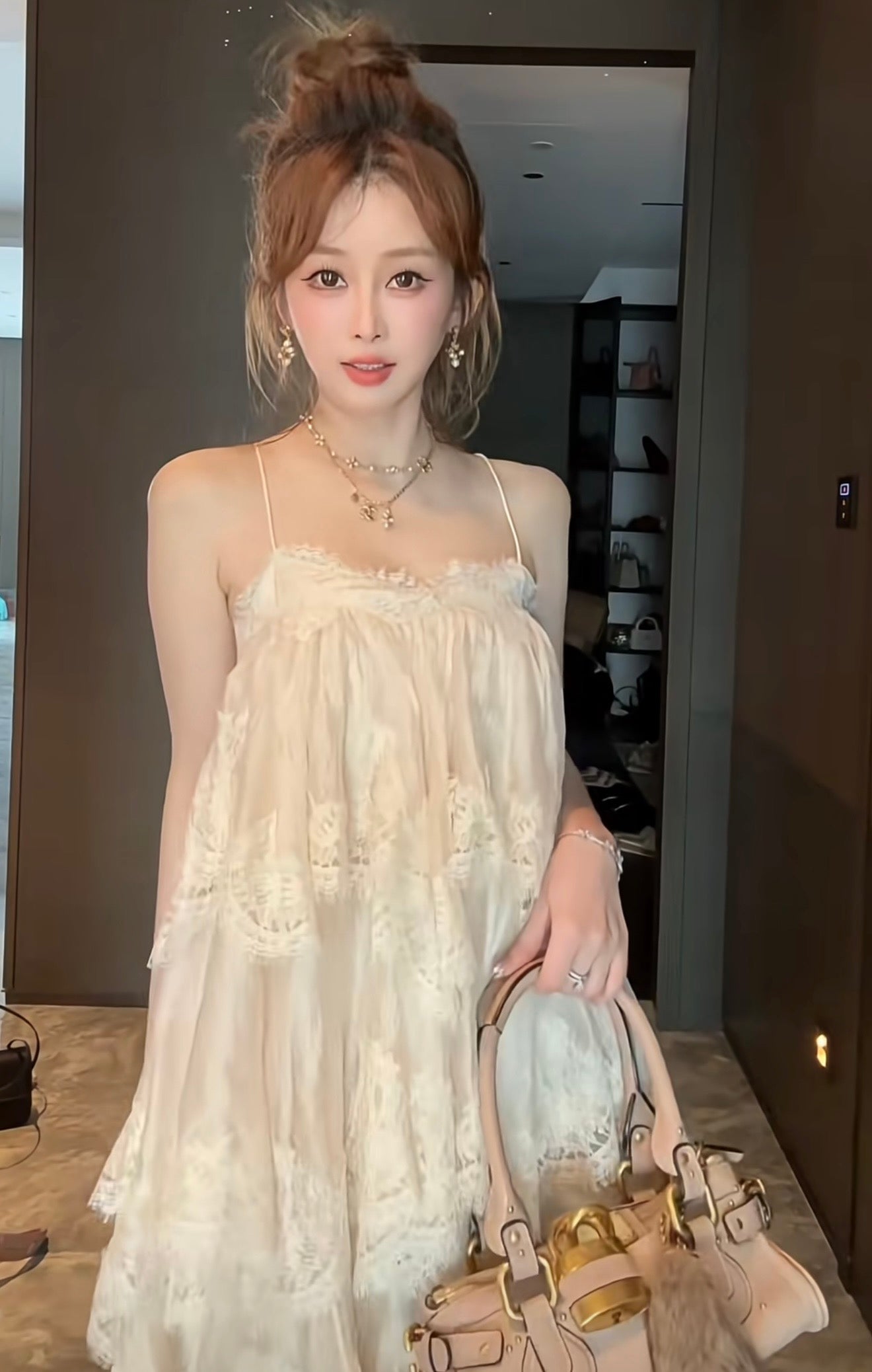 Chanel Dumbell Pearl Necklace