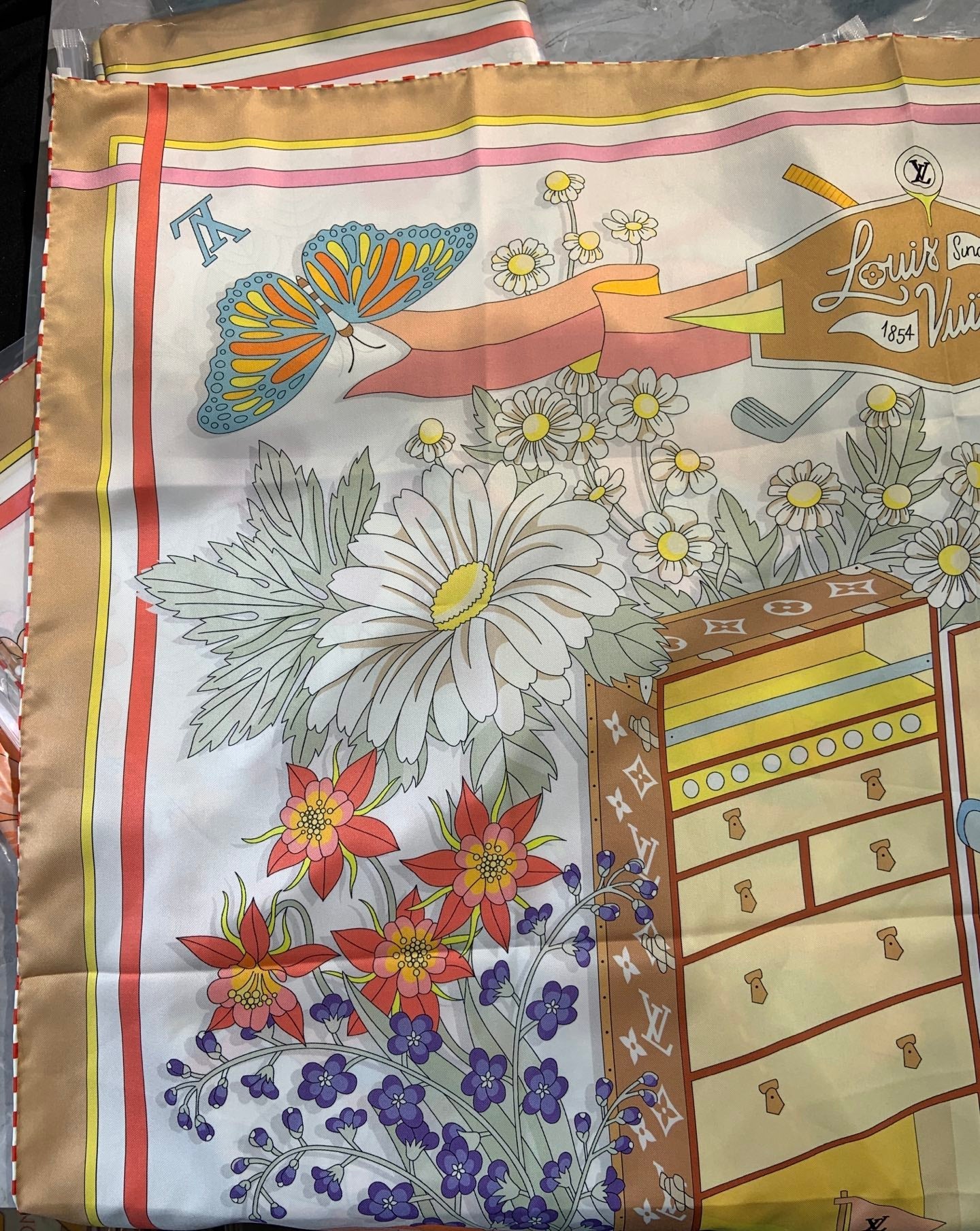 Gucci LV Flower Scarf