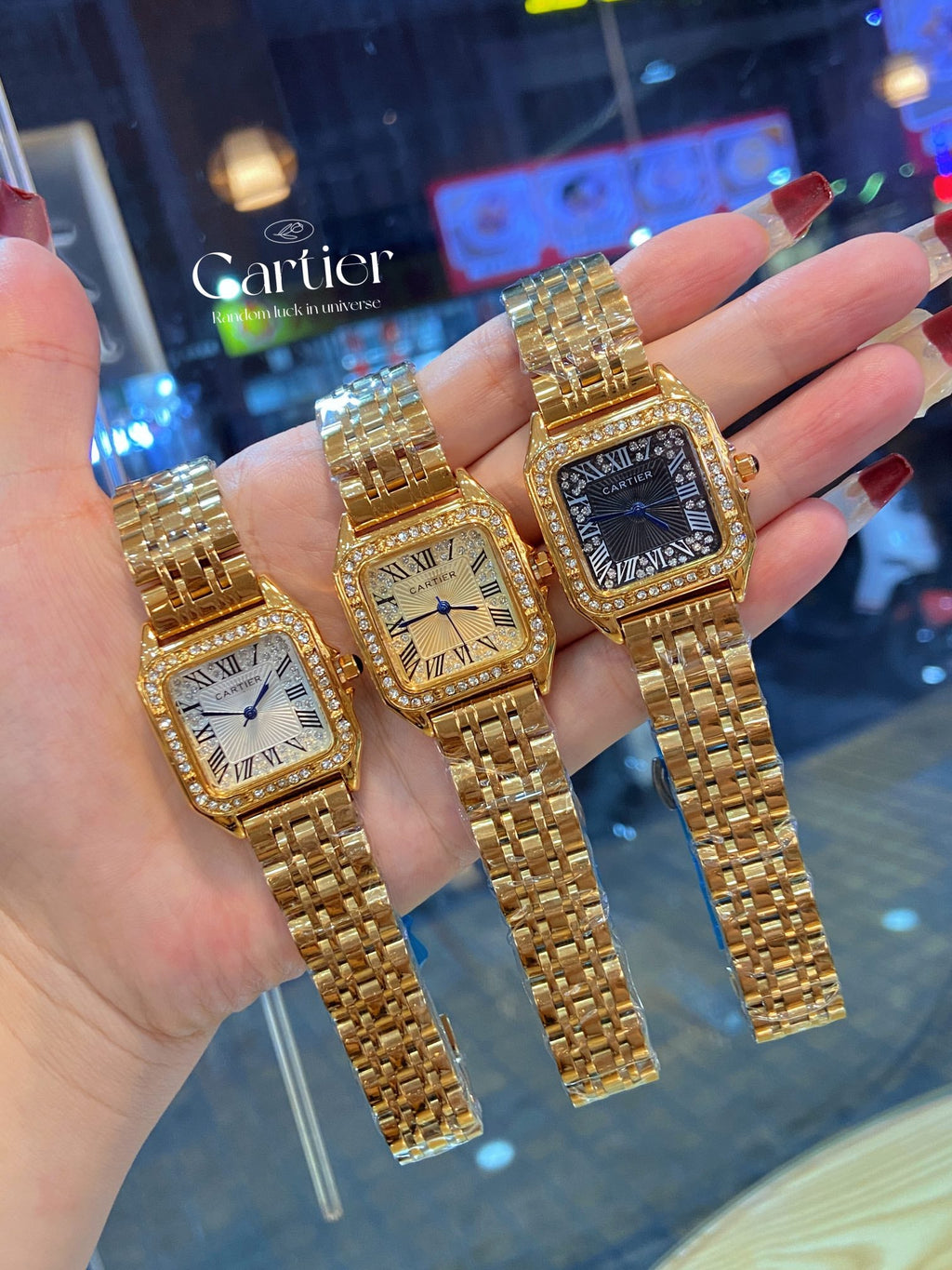 Lux Cartier Panter Gold Watch