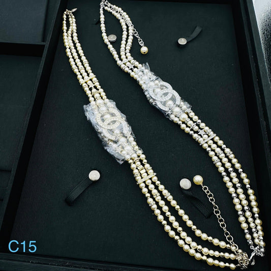 Chanel Three Layer Pearl Necklace